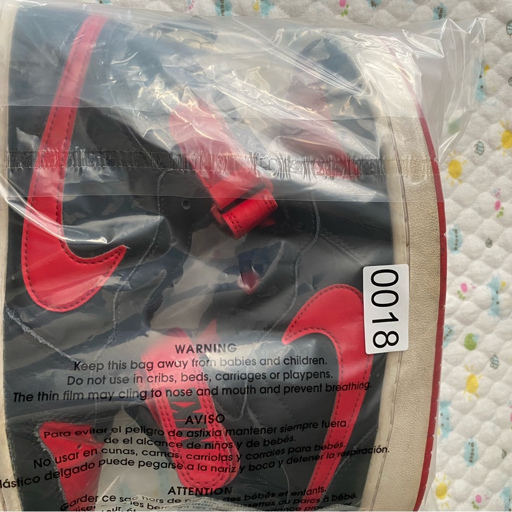 Nike Kids Black and Red High-Top Sneakers - Picture 8 of 8